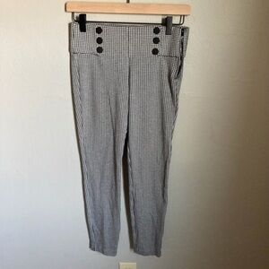 Zara Houndstooth Cropped Pants Size Small